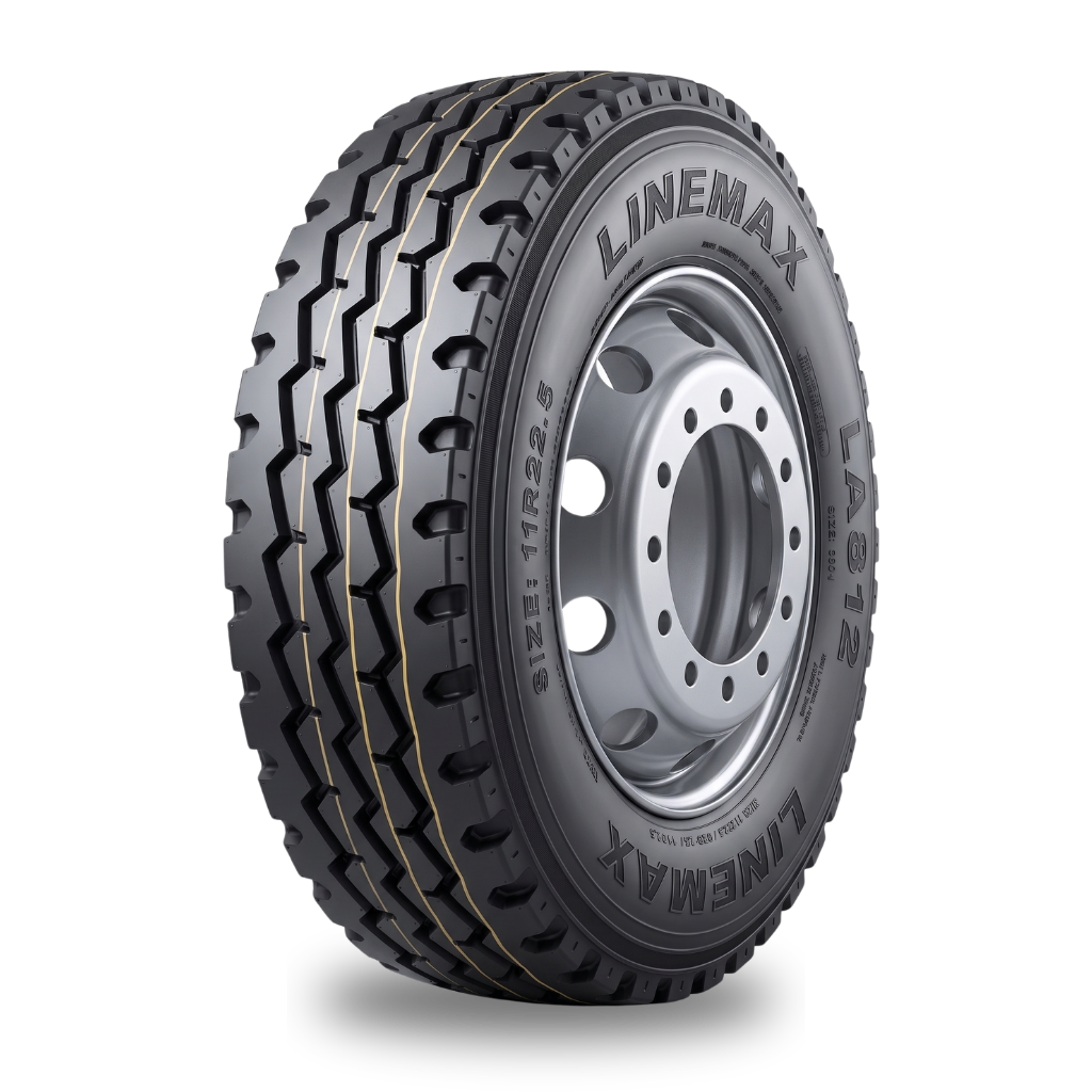 ยางรถบรรทุกและรถโดยสาร ยี่ห้อ Linemax LA812 18PR 11R22.5 ดอกสายฟ้า - ชัยโชติรวมยาง